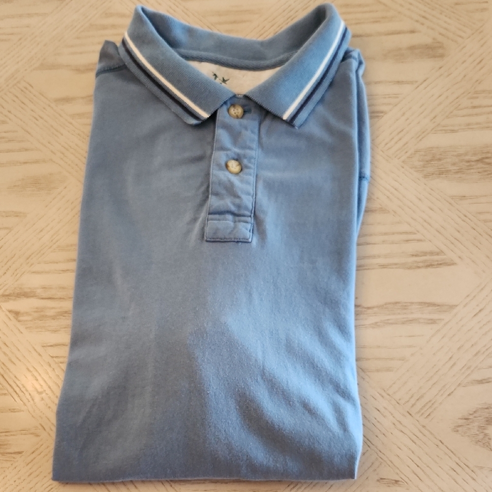 Outdoor Life Blue Cotton Polo Shirt Men's Size Large